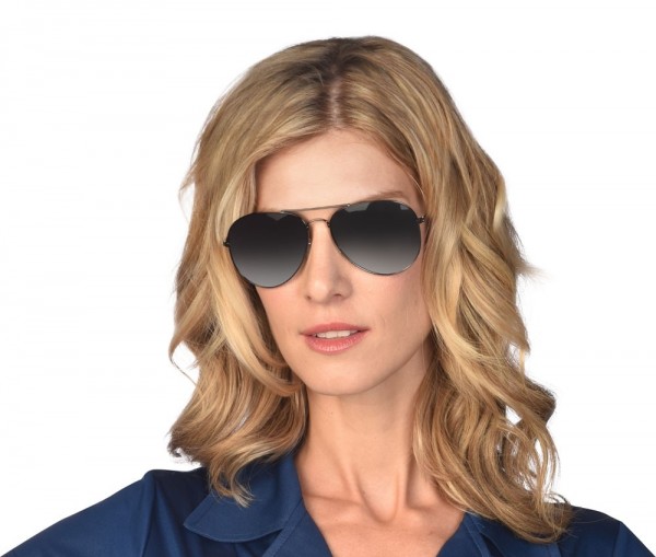 Verspiegelte Pilotenbrille schwarz