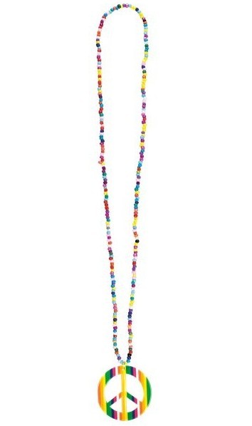 Bunte Hippie Peace Kette