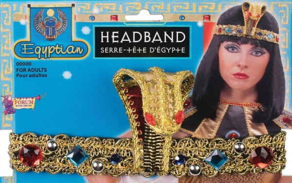 Goldenes Pharaonin Kobra Stirnband