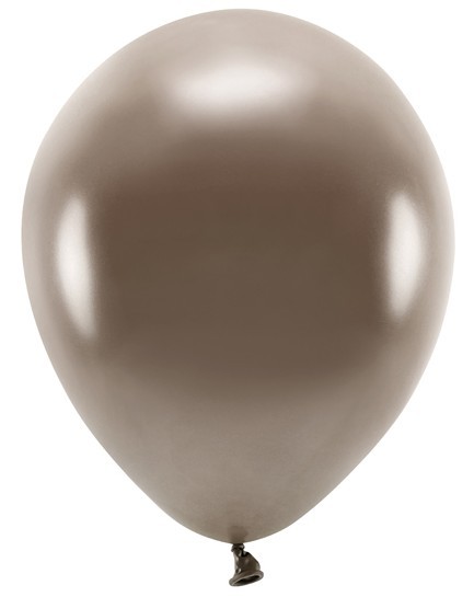 100 Eco metallic Ballons braun 26cm