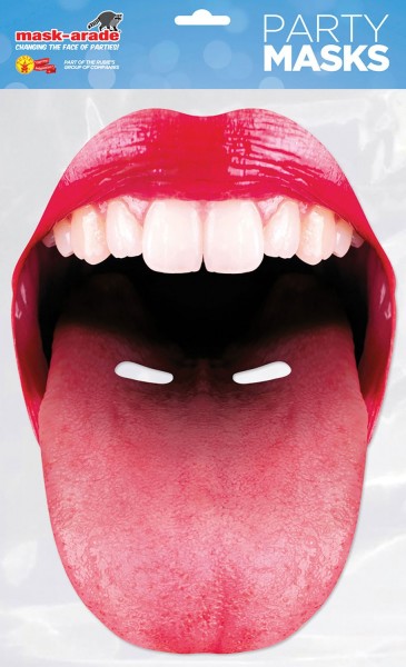 Rote Glitzer Grimassen Maske