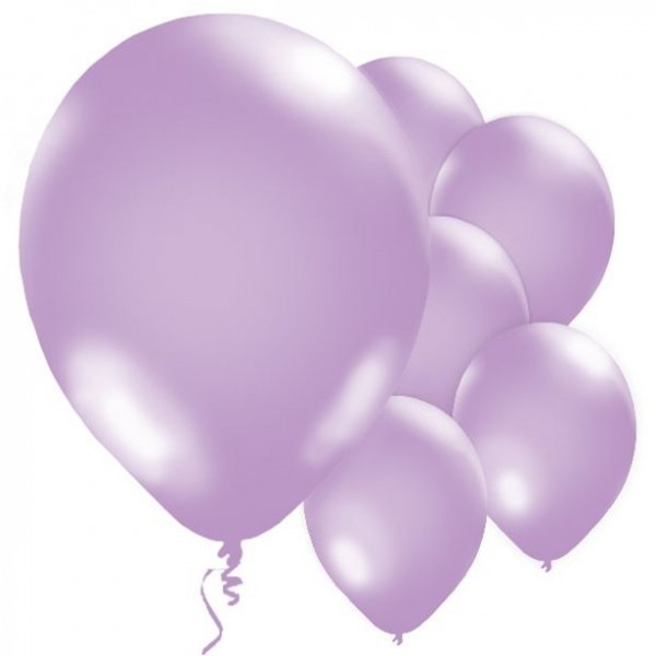 10 Lila Luftballons Metallic 28cm