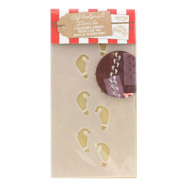 2 Weihnachtswichtel Fußabdruck Schablonen 3