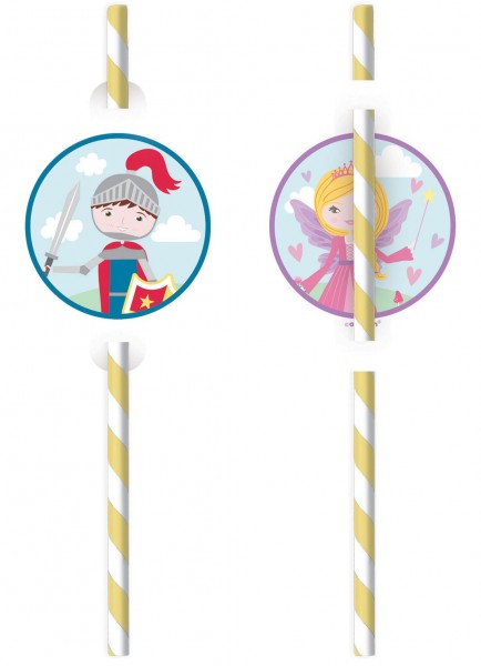 8 Prinzessin & Ritter Strohhalme