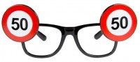 Verkehrsschild 50 Brille