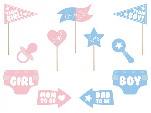 11 Boy or Girl Foto Requisiten