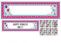Vorschau: Folienbanner Birthday Spring 165 x 50cm