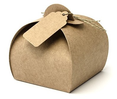 10 Kraftpapier Geschenkboxen 6cm