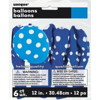 6 Latexballons Tiana Royalblau 30cm