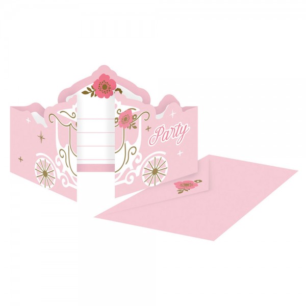 8 Princess for a Day Einladungskarten