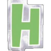 48 Ballonsticker Buchstabe H