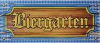 2 Biergarten Oktoberfest Pappschilder