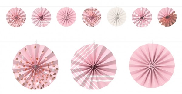 Rosy Dreams Papierrosetten Girlande