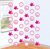 6 Gottes Segen Kommunion Hänger rosa 2m