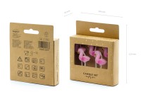 Vorschau: 5 Flamingo Tortenkerzen South Beach 3cm