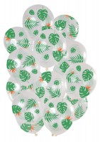 15 Latexballons Tropische Blätter