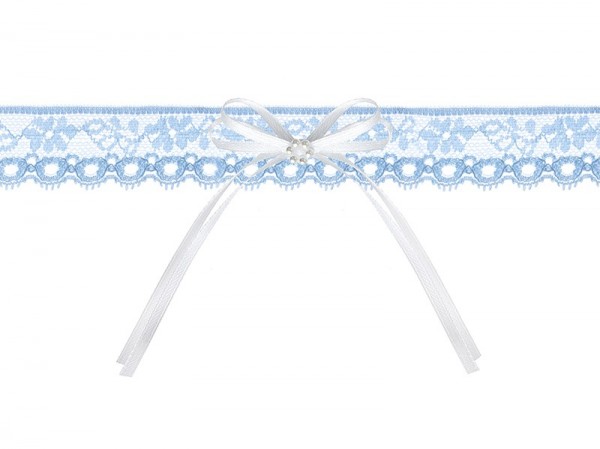 Romantisk Strumpeband Med Spets Och Satin