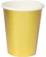 8 Gold Metallic Becher 350ml