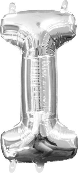 Mini Folienballon Buchstabe I silber 35cm