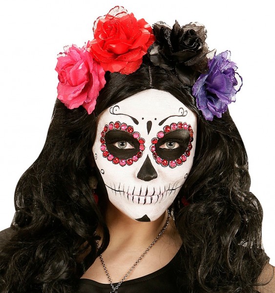 Rote Glitzer Rosen Haarspange