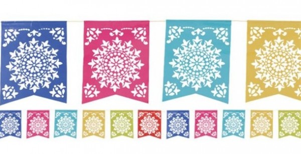 Mexikanische Papiergirlande bunt 3,6m 3