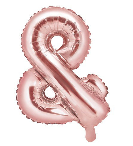 & Zeichen Folienballon roségold 35cm