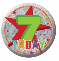 Holo 7th Birthday Button 5,5cm