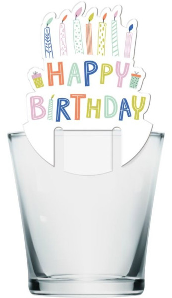 6 Eco Birthday Glasmarkierer