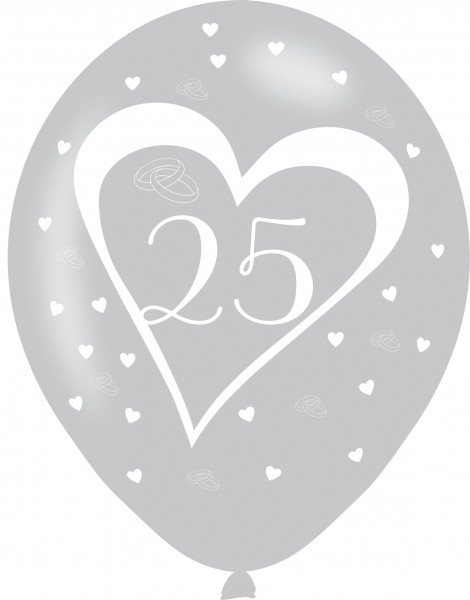 6 Lovely 25th Anniversary Latexballons 2