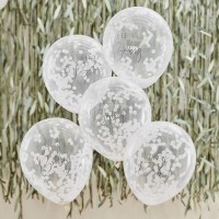 5 Botanical Babyparty Luftballons 30cm