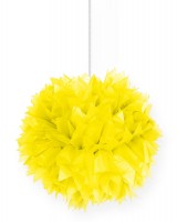 Neongelber Dekoball Pompon 30cm