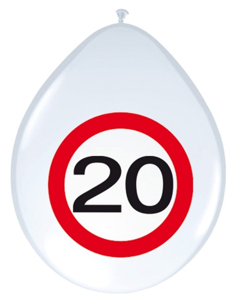 8 Verkehrsschild 20 Luftballons 30cm