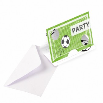 8 Fußball Kicker Party Einladungskarten