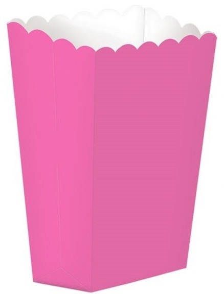 5 Pinke Popcorntüten Basel 13cm