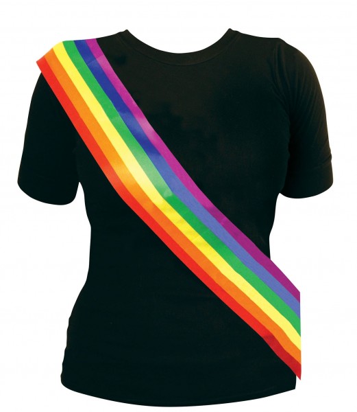 Kunterbunte Regenbogen Schärpe