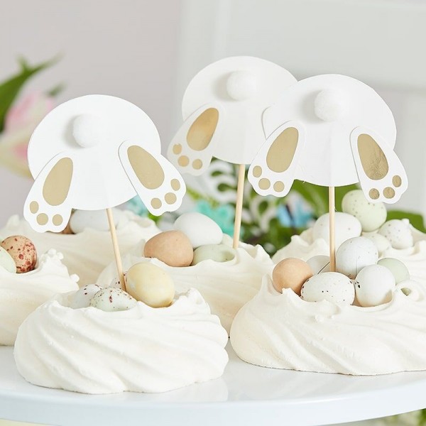 Easter Glamour Hasen Tortendeko 6-teilig