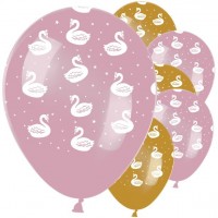 6 Royal Swan Luftballons 30cm