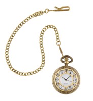 Mechanische Taschenuhr mit Kette gold
