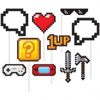 10 Level Up Birthday Foto Requisiten