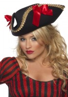 Piratenprinzessin Hut Schwarz-Rot