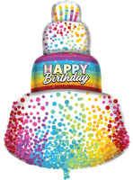 Vorschau: Happy Birthday Heliumflasche mit Ballons