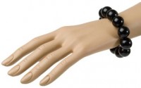 Schwarzes Glänzendes Perlenarmband