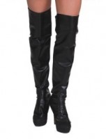 Schwarze Overkneestiefel Stulpen Für Damen