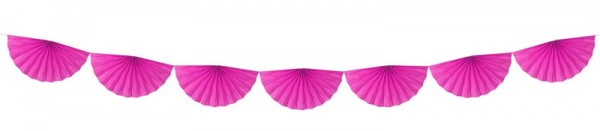 Rosetten Girlande Daphne pink 3m x 40cm