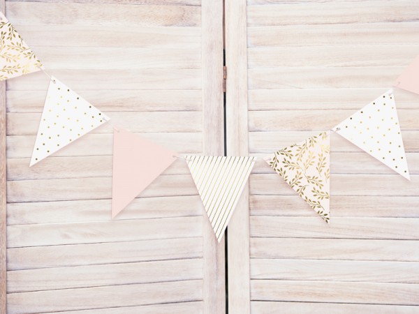 Florale DIY Wimpelkette 2,1m
