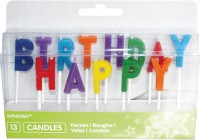 Geburtstagsparty Bunte Happy Birthday Tortenkerzen 13 Stück