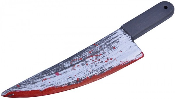 Blutgetränktes Kunststoff Messer