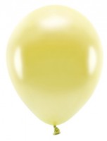Vorschau: 100 Eco metallic Ballons gelbgold 30cm