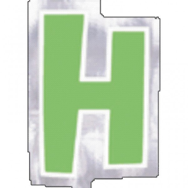 48 Ballonsticker Buchstabe H