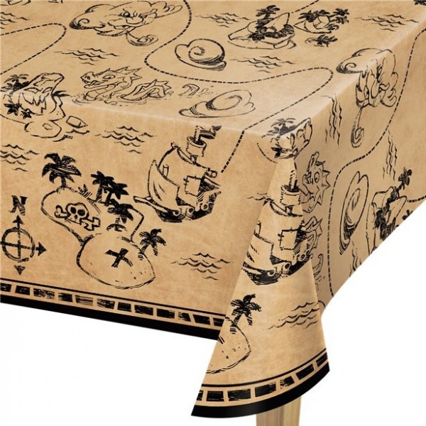 Piraten Schatzsuche Tischdecke 1,37 x 2,59m